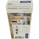 Ordnungssystem Aufbewahrung 38x15x5cm transparent 3er Pack + usy Block