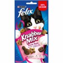 PURINA felix Knabber Mix Picnic Party 3er Pack (3x60g Packung) + usy Block