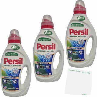 Persil Gel Universal 3er Pack (3x900ml 20WL Flasche) + usy Block