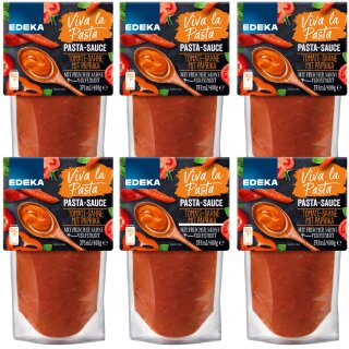 EDEKA Pastasauce Tomaten Paprika (6X400g Packung)