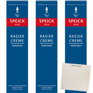 Speick Men Rasiercreme 3er Pack (3x75ml Flasche) + usy Block