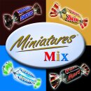 Miniatures Mix, Mars, Snickers, Bounty & Twix, 3er Pack (3x3Kg Packung) + usy Block