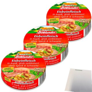 Böklunder Eisbeinfleisch in Aspik 3er Pack (3x200g Dose) + usy Block