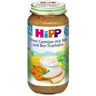 Hipp Feines Gemüse mit Reis und Bio-Truthahn, 250g