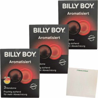 Kondome Billy Boy Aromatisiert 3er Pack (3x3 Stück) + usy Block