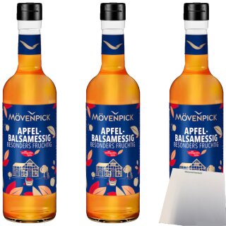 Mövenpick Apfel Balsamessig 3er Pack (3x500ml Flasche) + usy Block