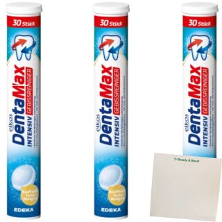 Elkos DentaMax Intensiv Gebissreiniger 3er Pack (3x30ST) + usy Block
