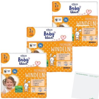 Elkos Windeln Gr.7 15+ kg XXL 3er Pack (3x26er Packung) + usy Block