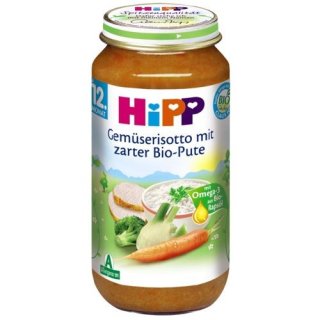 Hipp Gemüserisotto mit zarter Bio-Pute, 250g