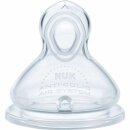 Nuk First Choice+ Trinksauger Flow Control 6-18 Monate 3er Pack (6Stk) + usy Block
