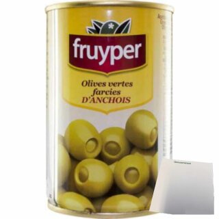 FRUYPER - Grüne Oliven mit Sardellenpaste (130g Dose) + usy Block