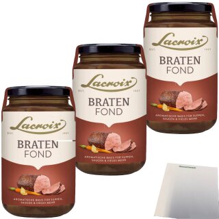 Lacroix Braten-Fond 3er Pack (3x400ml Glas) + usy Block