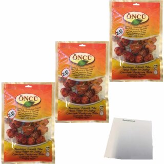 Öncü getrocknete Paprikaschoten zum Füllen 3er Pack (3x60g 25er Packung) + usy Block