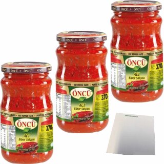 Öncü Paprikamark scharf 3er Pack (3x370g Glas) + usy Block
