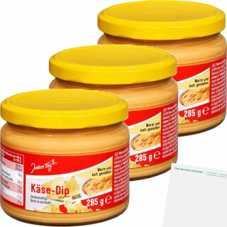 Jeden Tag Dip Käse 3er Pack (3x300g Glas) + usy Block