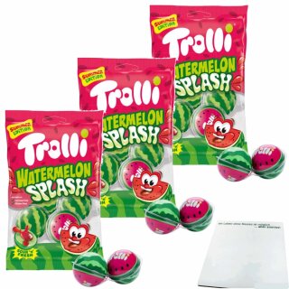 Trolli Watermelon Splash 3er Pack (3x75g Packung) + usy Block