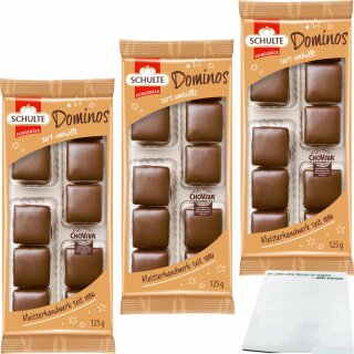 Schulte Dominosteine ChoViva Vollmilch 3er Pack (3x125g Packung) + usy Block