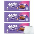 Milka Bunte Kakaolinsen 3er Pack (3x100g Tafel) + usy Block