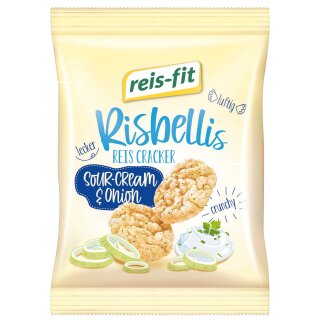 Reis-Fit Risbellis Reis Cracker Sour-Cream & Onion (40g Packung)