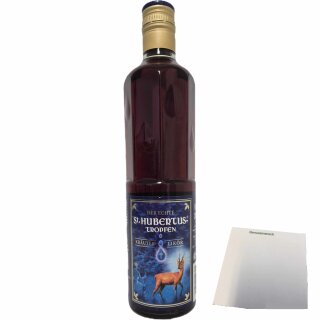 St. Hubertus Tropfen 30% Vol. (0,5 l Flasche) + usy Block