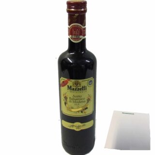 Mazetti Aceto Balsamico di Modena Balsamicoessig (500ml Flasche) + usy Block