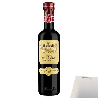 Mazetti Aceto Balsamico di Modena Balsamicoessig (500ml Flasche) + usy Block