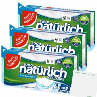 G&G Toilettenpapier 3lg 3er Pack (3x10 Rollen x 200 Blatt) + usy Block