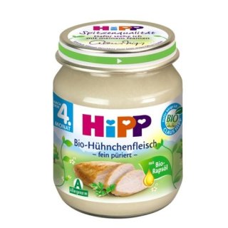 Hipp Bio-Hühnchenfleisch, 125g - fein püriert -