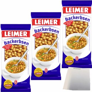 Leimer Backerbsen 3er Pack (3x200g Packung) + usy Block