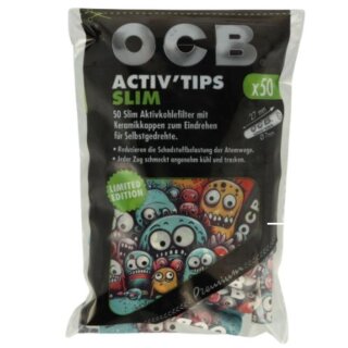 OCB Activ Tips Slim Special Edition 7mm 50er (3er Packung)