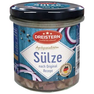 Dreistern Schweinskopfsülze (280g Glas)