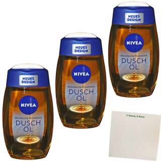 Nivea Duschöl 3er Pack (3x200ml Flasche) + usy Block
