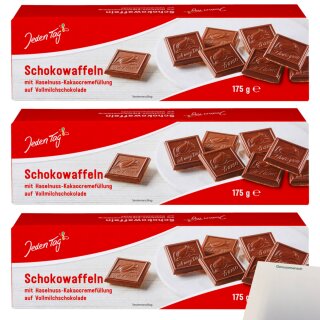 Jeden Tag Schokowaffeln Vollmilch 3er Pack (3x175g Packung) + usy Block