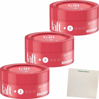 Drei Wetter Taft Styling Gel Wax Glanz Halt 2 / Glanz 5 3er Pack (3x75ml Dose) + usy Block