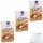 Diamant Herzwaffeln Feine Backmischung 3er Pack (3x500g Packung) + usy Block