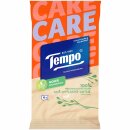 Tempo feuchte Toilettentücher Travel Pack sanft & pflegend 3er Pack (3x10 Tücher) + usy Block