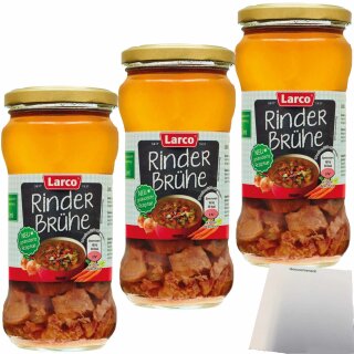Larco Rinderbrühe 3er Pack (3x340ml Glas) + usy Block