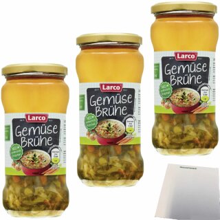 Larco Gemüsebrühe 3er Pack (3x340ml Glas) + usy Block