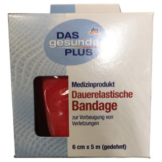 DAS gesund PLUS dauerlastische Bandage 6cm x 5m (1St)