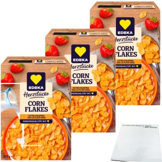EDEKA Cornflakes 3er Pack (3x375g Packung) + usy Block
