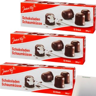 Jeden Tag Schaumküsse 3er Pack (3x300g Packung) + usy Block