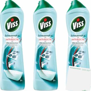 Viss Scheuermilch Aktivbleiche 3er Pack (3x500ml Flasche) + usy Block