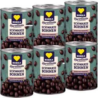 EDEKA Schwarze Bohnen VPE (6x400g Dose)