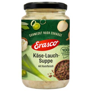 Erasco Suppe Käse-Lauch mit Hackfleisch (350ml Glas)