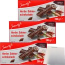 Jeden Tag Schokolade Herbe Sahne 3er Pack (3x200g Tafel) + usy Block