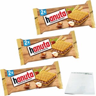 Hanuta 2 Stück 3er Pack (3x88g Packung) + usy Block