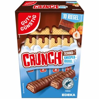 Gut&Günstig Crunch Schoko Knusper Riegel (180g Packung)