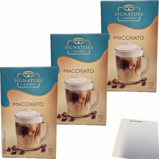 Krüger Signature Blend Macchiato 3er Pack (3x144g Packung, 24 Portionen) + usy Block
