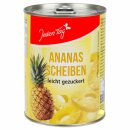 Jeden Tag Ananas Scheiben leicht gezuckert 3er Pack (3x580ml Dose) + usy Block