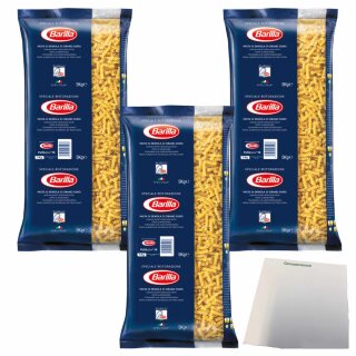 Barilla Pasta Fusilli no 98 Spiralnudeln 3er Pack (3x5kg Beutel) + usy Block
